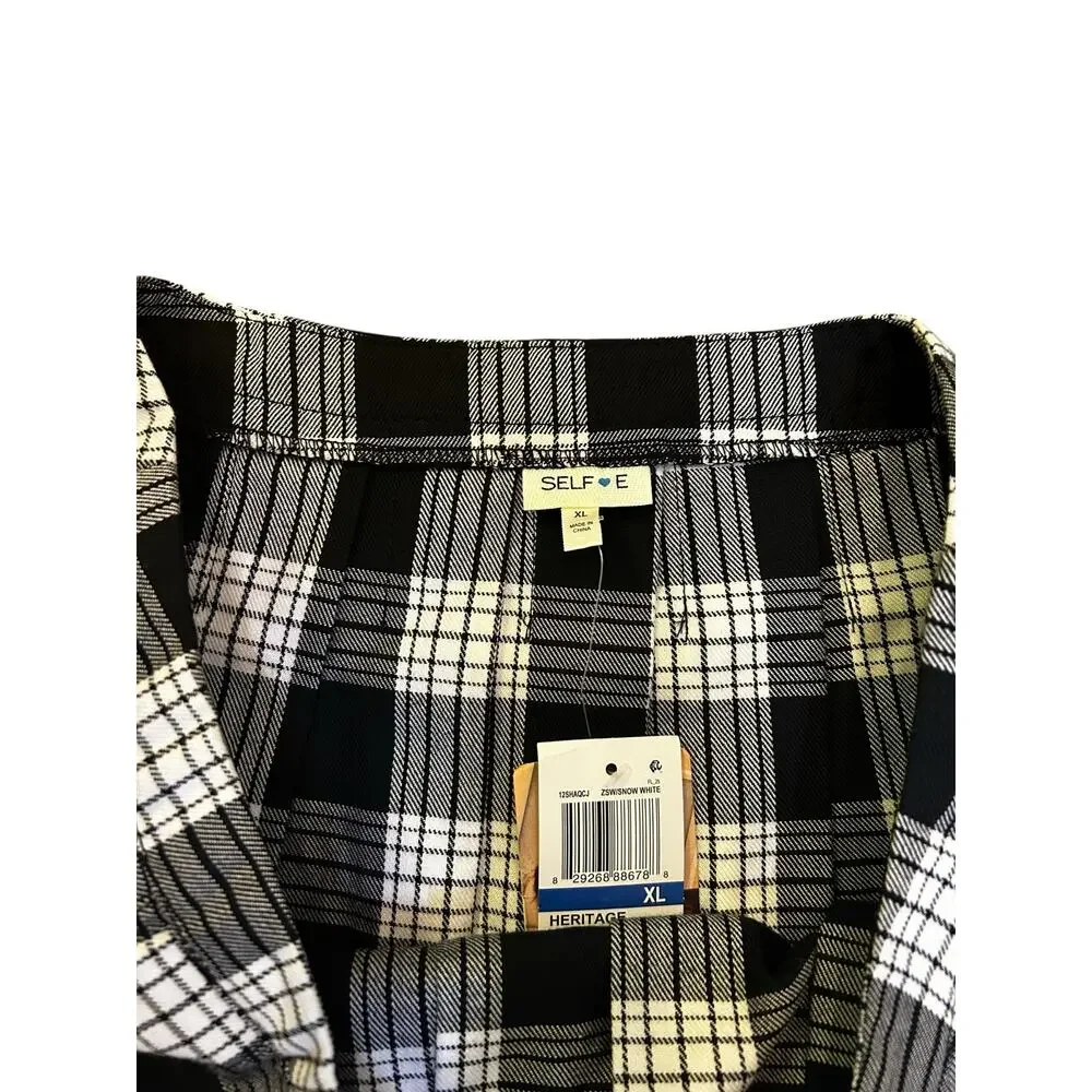 NWT Self Love Women’s Plaid Skirt 90s style Dark Academia Size XL